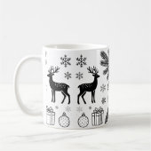 Cute Christmas Animals Illustration mugs コーヒーマグカップ (左)