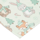 Cute Christmas Animals Seamless Pattern ロングテーブルランナー (コーナー)