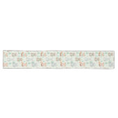 Cute Christmas Animals Seamless Pattern ロングテーブルランナー (横)