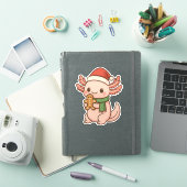 Cute Christmas Axolotl Sticker Kawaii Gingerbreard シール (iPadカバー)