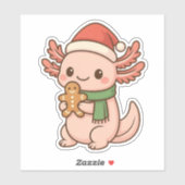 Cute Christmas Axolotl Sticker Kawaii Gingerbreard シール (シート)