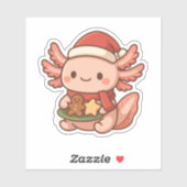 Cute Christmas Axolotl Sticker | Kawaii Holiday  シール (シート)