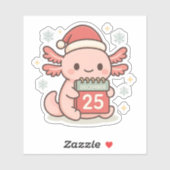 Cute Christmas Axolotl Sticker Kawaii Holiday  シール (シート)