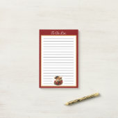 Cute Christmas Baby Highland Calf To Do List ポストイット (デスク上)