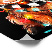 Cute Christmas Baby Highland Cow F Thanksgiving  ポスター (角)