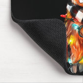 Cute Christmas Baby Highland Cow F Thanksgiving  マウスパッド (コーナー)