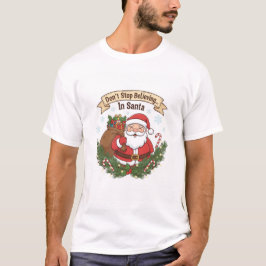 Cute Christmas Baby T-Shirt – “Don’t Stop Believin Tシャツ