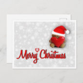 cute christmas bear シーズンポストカード (正面/裏面)