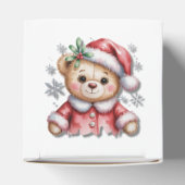 Cute Christmas Bear and Snowflakes Baby Shower フェイバーボックス (上部)