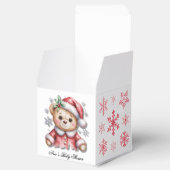 Cute Christmas Bear and Snowflakes Baby Shower フェイバーボックス (オープン)