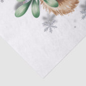 Cute Christmas Bear and Snowflakes Baby Shower 薄葉紙 (詳細)