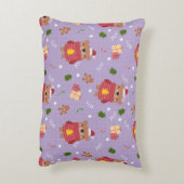 Cute Christmas Bear Pattern | Cozy Holiday Winter  アクセントクッション (裏面(縦))