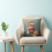 Cute Christmas Bear Pillow クッション (椅子)
