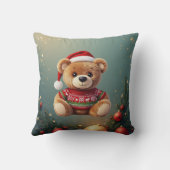 Cute Christmas Bear Pillow クッション (裏面)