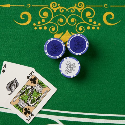 Cute Christmas bell Line Art ポーカーチップ (ポーカーテーブル (スタック))