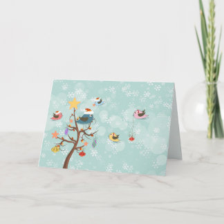 Cute Christmas Birds Card シーズンカード