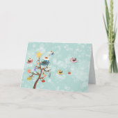 Cute Christmas Birds Card シーズンカード (正面)