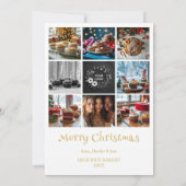 Cute Christmas Cake Collage 8 Photos Business シーズンカード (裏面)