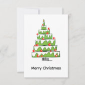 Cute Christmas Cake Tree  – Minimal Holiday  サンキューカード (正面)