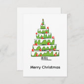 Cute Christmas Cake Tree  – Minimal Holiday  サンキューカード (正面/裏面)