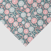 Cute Christmas Candy Canes Abstract Pattern 薄葉紙 (詳細)