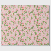 Cute Christmas Candy Canes Xmas Holiday ラッピングペーパー (フラット)