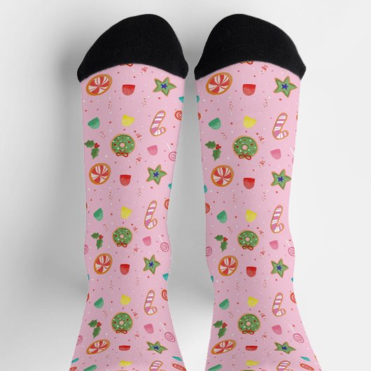 Cute Christmas Candy Socks ソックス (上部)