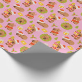 Cute Christmas Capybara ラッピングペーパー (角)