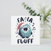 Cute Christmas Caroler "fa la fluff" シーズンカード (スタンド正面)