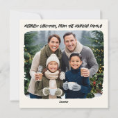 Cute Christmas Caroler "fa la fluff" シーズンカード (裏面)