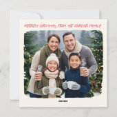 Cute Christmas Caroler "fa la fluff" シーズンカード (裏面)