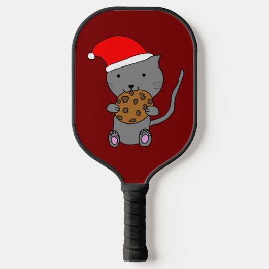 Cute Christmas Cat ピックルボールラケット (正面)