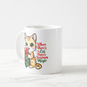  Cute Christmas Cat Holiday Gift for Cat Lovers コーヒーマグカップ (正面左)