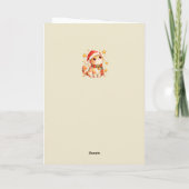 Cute Christmas Cat Illustration with Festive Charm サンキューカード (裏面)