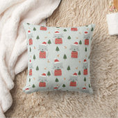Cute Christmas Cat Pattern – Festive Holiday  クッション (ブランケット)