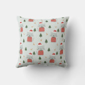 Cute Christmas Cat Pattern – Festive Holiday  クッション (裏面)