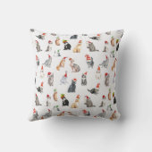 Cute Christmas Cat Pattern Pillow  クッション (裏面)