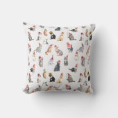 Cute Christmas Cat Pattern Pillow クッション (正面)