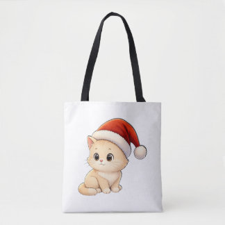 Cute Christmas Cat Tote Bag トートバッグ