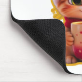 **Cute Christmas Cat with Santa Hat – Funny Holida マウスパッド (コーナー)