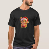 **Cute Christmas Cat with Santa Hat – Funny Holida Tシャツ (正面)