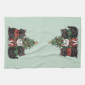 Cute Christmas Cats キッチンタオル (横)