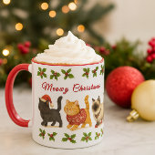 Cute Christmas Cats Holiday  マグカップ