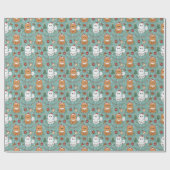 Cute Christmas Cats Holiday Wrapping Paper ラッピングペーパー (フラット)