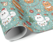 Cute Christmas Cats Holiday Wrapping Paper ラッピングペーパー (ロールコーナー)