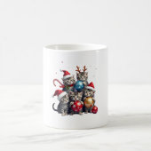 Cute Christmas Cats In Space Ornaments T-Shirt コーヒーマグカップ (中央)