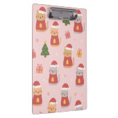 Cute Christmas Cats Pattern – Pink Holiday Design クリップボード (右)