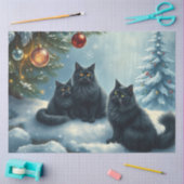 Cute Christmas Cats Tissue Paper 薄葉紙 (クラフト)