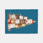 Cute Christmas Cats Tree Lights Holiday Kittens Il フリースブランケット (正面(横))