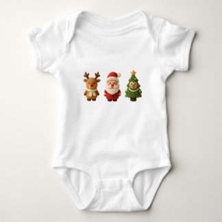 Cute Christmas Characters Baby Bodysuit – Reindeer ベビーボディスーツ